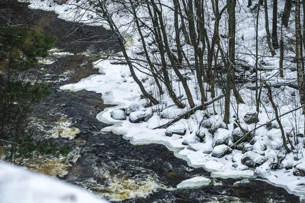 Tájkép Téli Kareliai Természet Képével — Stock Fotó