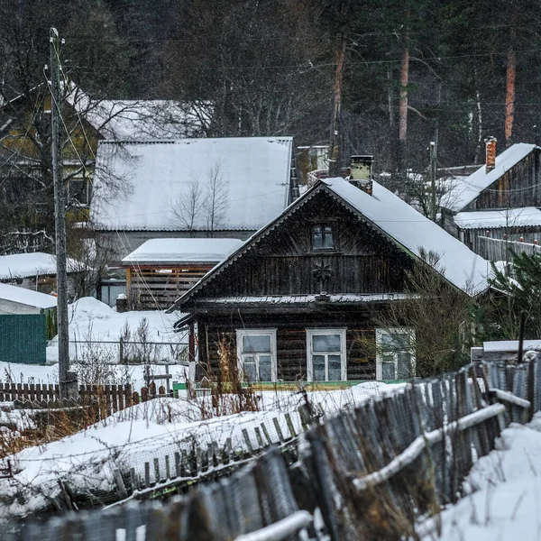 Village House Medvezhyegorsk Karelia Russia — Stock Photo, Image
