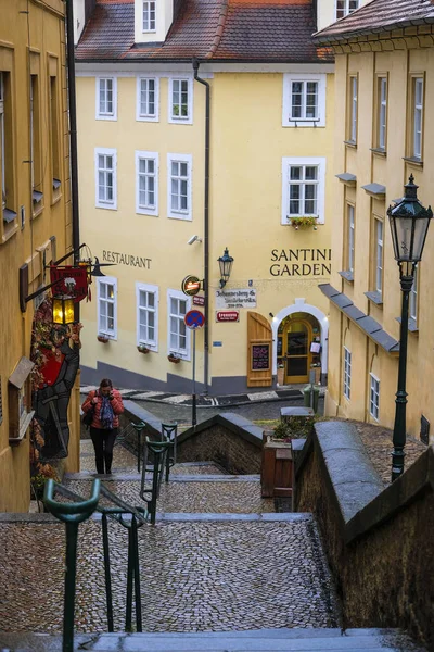 Praga Repubblica Ceca Novembre 2019 Immagine Una Strada Praga — Foto Stock