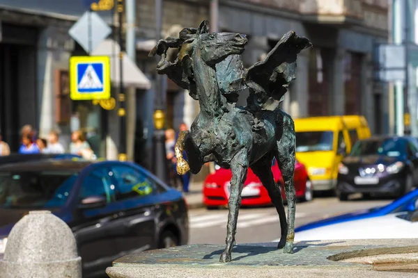 Sint Petersburg Rusland Juli 2019 Beeld Van Een Pegasus Sculptuur — Stockfoto