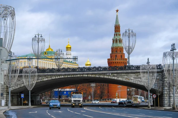 Moscou Rússia Janeiro 2020 Imagem Tráfego Moscou — Fotografia de Stock