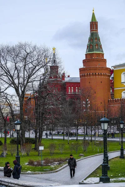 俄罗斯莫斯科 2020年1月27日 莫斯科克里姆林宫形象的风景 — 图库照片