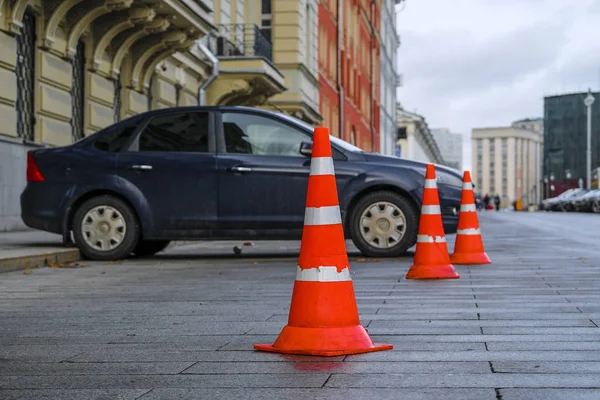 Moskva Rusko Leden 2020 Auto Parkovišti Centru Moskvy Rusko — Stock fotografie