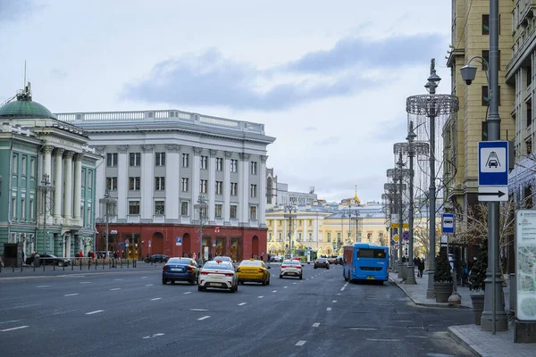 Moscow Russia January 2020 Image Traffic Moscow — Stock Photo, Image