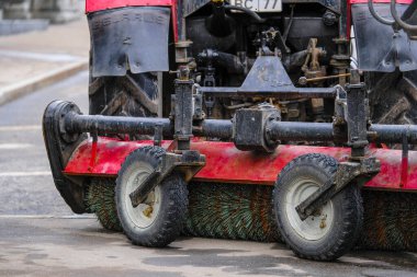 Moskova, Rusya - 10 Şubat 2020: Mosocw, Rusya 'daki süpürge görüntüsü