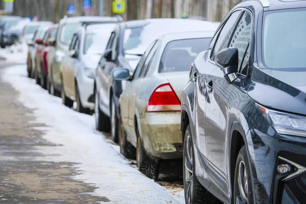 Moscow Russia February 2020 Car Parking Moscow Russia Stock Image