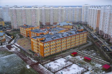 Moskova 'da yeni bir yerleşim alanının görüntüsü 