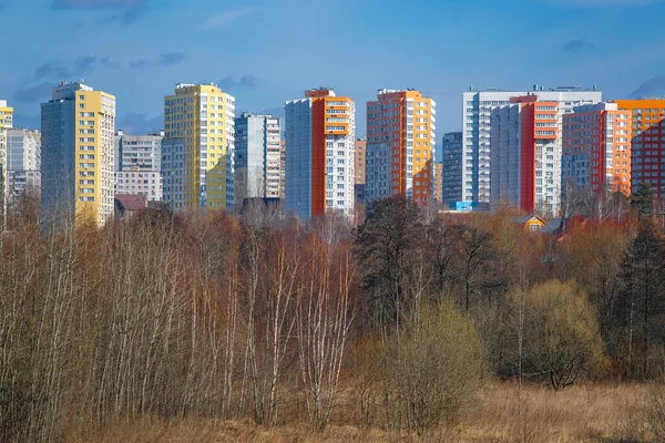 Wizerunek Nowego Kompleksu Mieszkalnego Moskwie — Zdjęcie stockowe