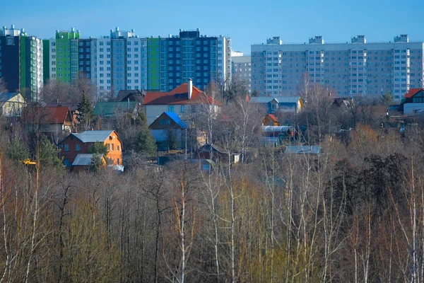 Moskova Kır Evlerinin Planında Yeni Bir Yerleşim Yeri Imajı — Stok fotoğraf