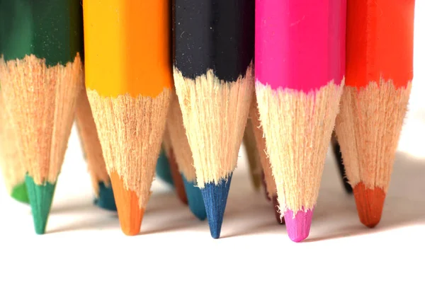 Extreme Macro Colored Pencils — Stock Photo, Image