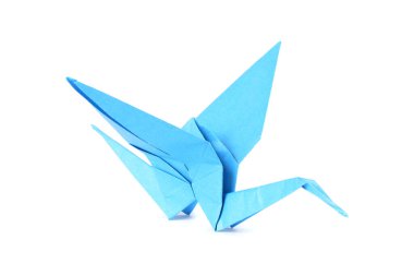 Origami vinci beyaz arkaplanda izole edildi