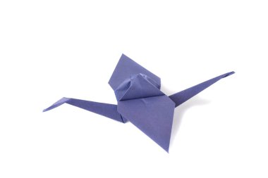 Beyaz üzerinde Origami vinç