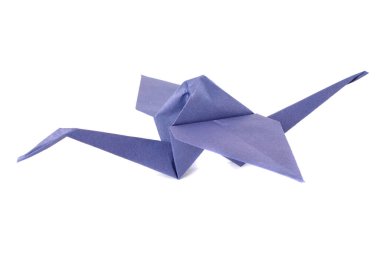 Origami vinci beyaz arkaplanda izole edildi