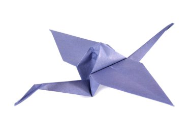 Origami vinci beyaz arkaplanda izole edildi