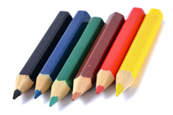Beyaz Yerine Renkli Kalem Çeşitleri — Stok fotoğraf
