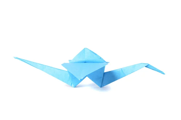 白色背景上隔离的Origami起重机 — 图库照片