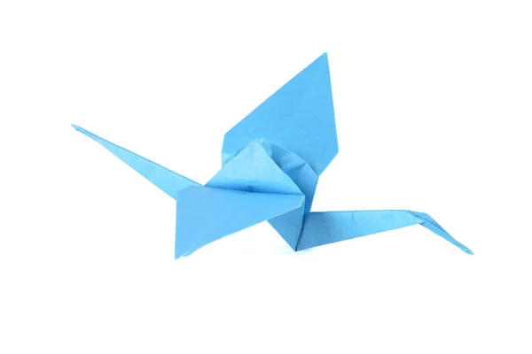 Grúa Origami Aislada Sobre Fondo Blanco — Foto de Stock