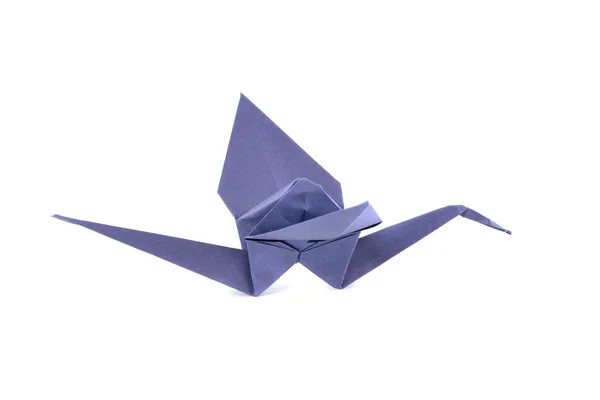 Guindaste Origami Isolado Sobre Fundo Branco — Fotografia de Stock