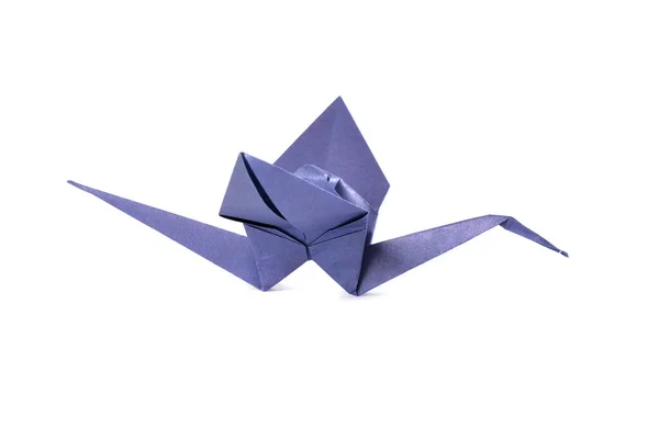 Origami Kran Isolerad Över Vit Bakgrund — Stockfoto