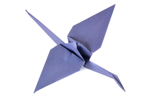 Grues Origami Isolées Sur Fond Blanc — Photo