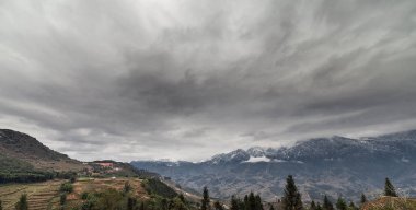 alan teraslar pirinç. sapa vietnam