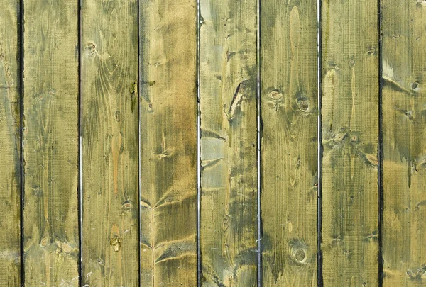 Gebarsten verweerde groen en blauw geschilderde houten plank textuur — Stockfoto