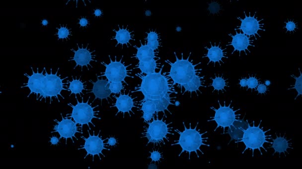 Coronavirus 2019-nCov román coronavirus koncept resposible pro asijské chřipky vypuknutí — Stock video