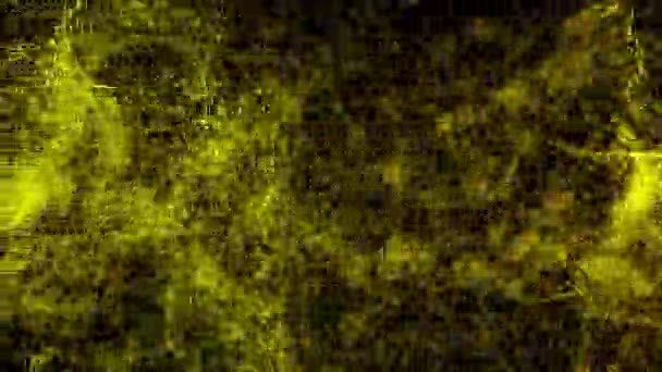 Abstrait mouvement fond brillant particules d'or étoiles étincelle mouvement des vagues. — Video