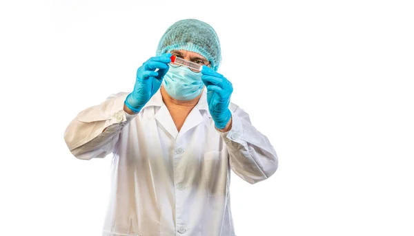 A laboratory assistant with test tube — Stock Photo, Image