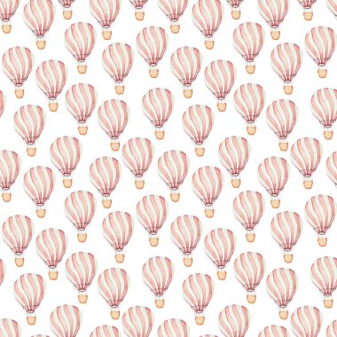 Desen whith sıcak hava balonları
