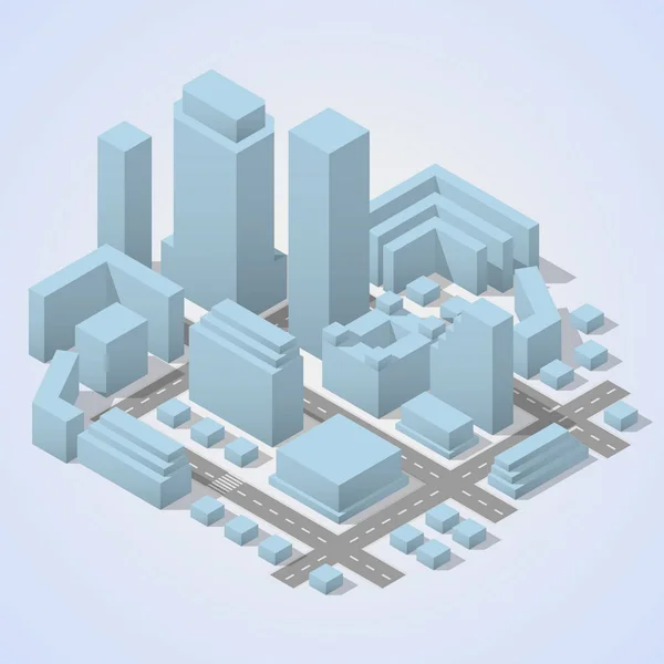Stadtplan isometrisch — Stockvektor