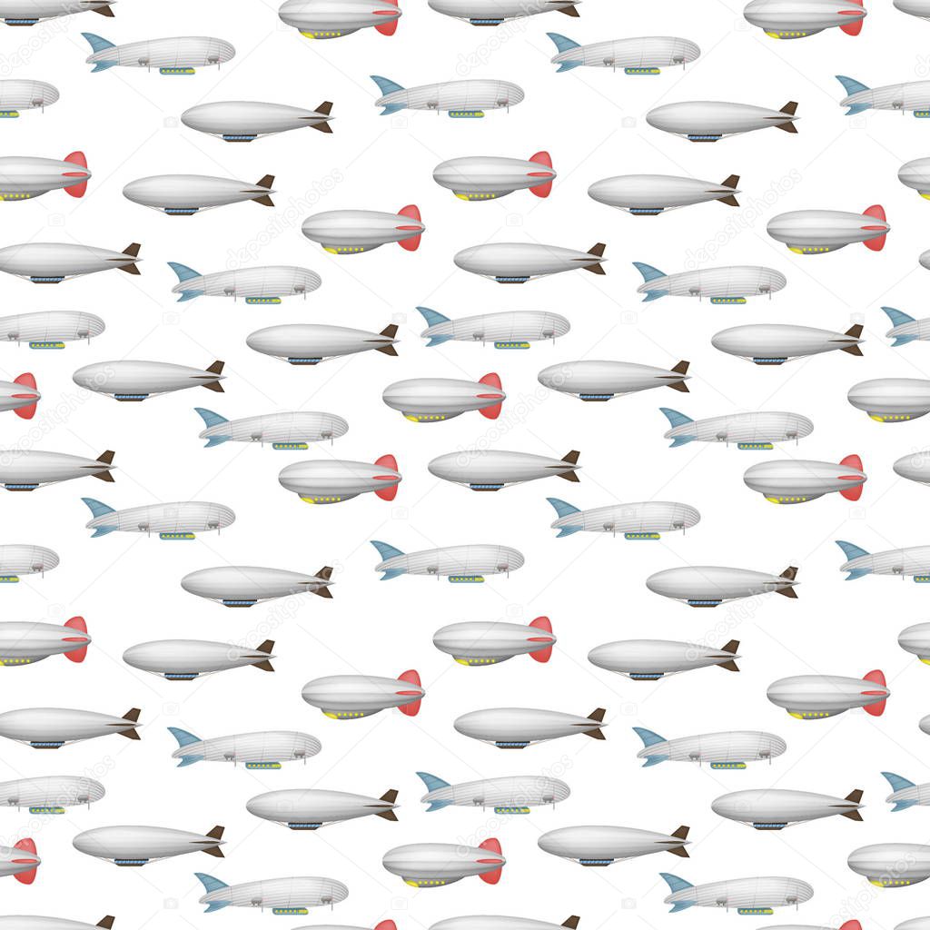 Airship seamless pattern