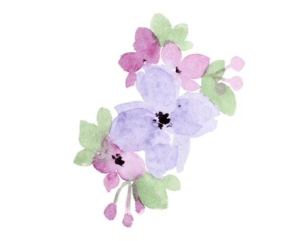 Buquê de flores aquarela — Fotografia de Stock