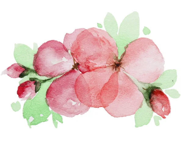 Букет акварельных цветов — стоковое фото