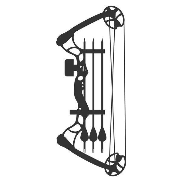 Arco compuesto y flecha — Archivo Imágenes Vectoriales