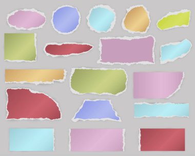 Yırtık boş kağıt parçaları