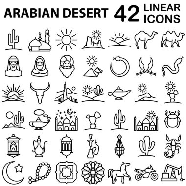 Arap çöl Icon set