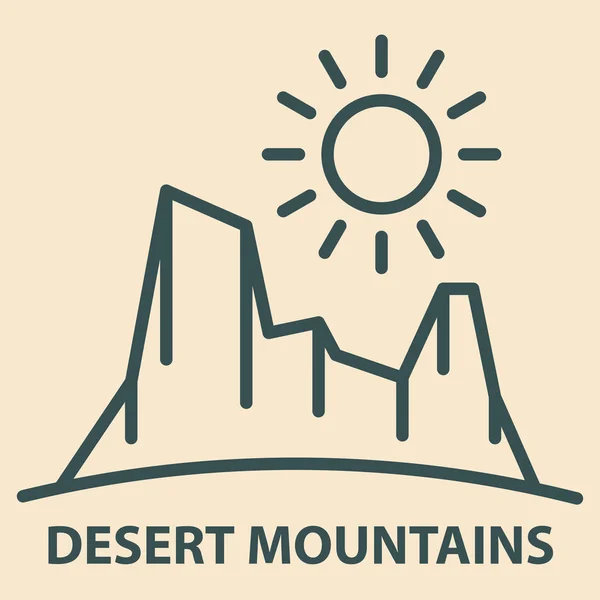 Desert landscape banner — Stock Vector