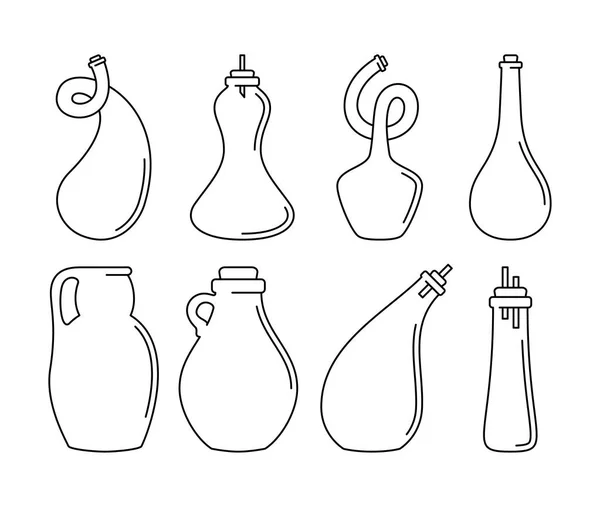 Скляні інструменти в лінійному стилі — стоковий вектор