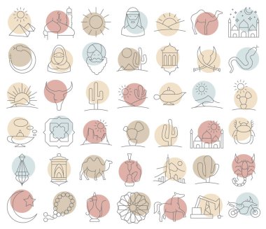 Arap çöl Icon set