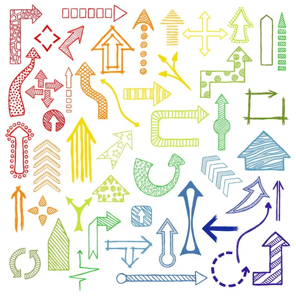 Doodle arrows collection — Stock Vector