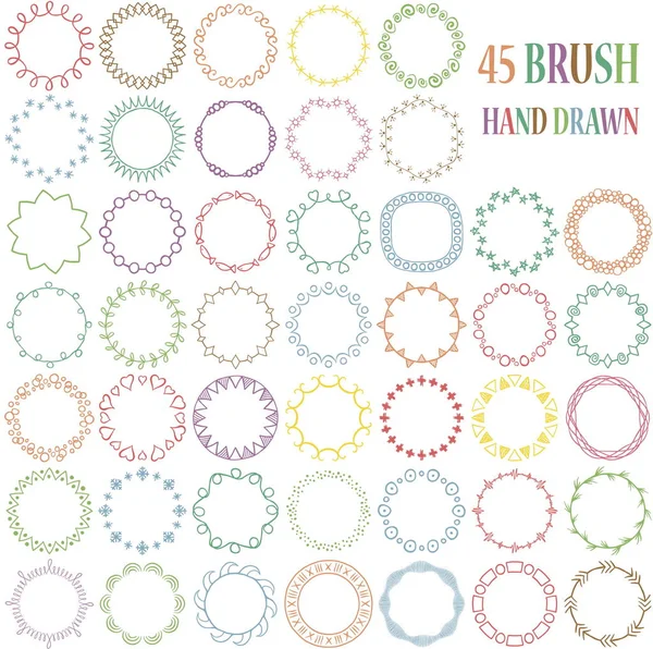 Hand drawn decorative brushes — Stock Vector