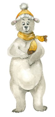 Beyaz ayakta ayı pençeleri geri