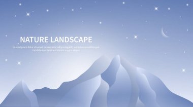 Mavi dağlar manzarası