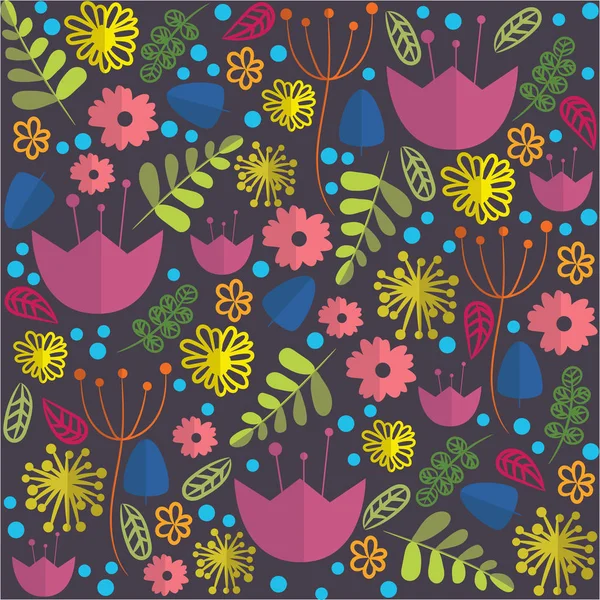 Lindo patrón en flor pequeña. Pequeñas flores de colores. Ditsy fondo floral. La elegante plantilla para estampados de moda. — Vector de stock