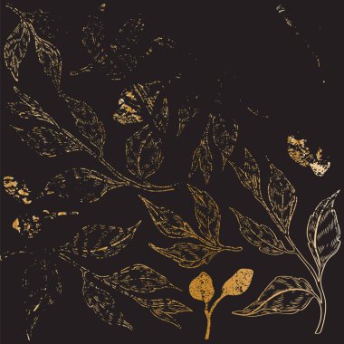 Vektör parlak altın parıltılı desenli tasarım