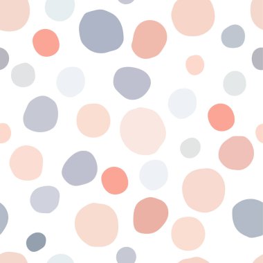 Polka Nokta Deseni, Beyaz Arkaplanda Kusursuz Vektör