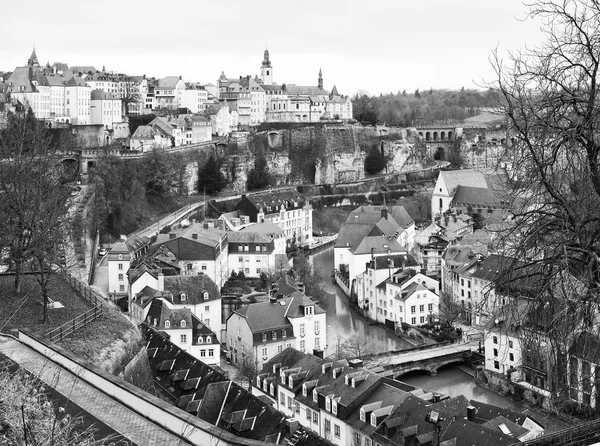 Stara część miejscowości w Luksemburgu. — Zdjęcie stockowe