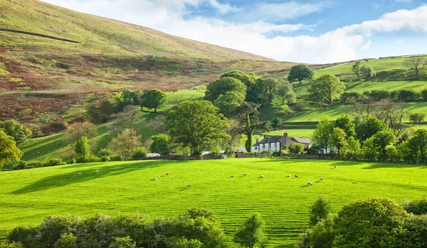 Krásný Jarní krajina Národního parku Lake District, Cumbria, Anglie, Velká Británie. — Stock fotografie