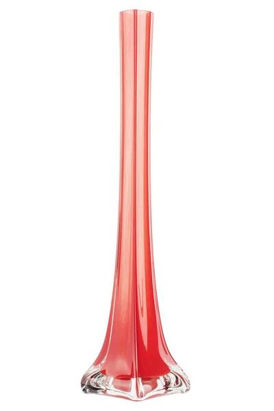 Vacker röd glasvas — Stockfoto